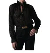 Secular Carmel Shirt Blouse In Black Lace In Multi