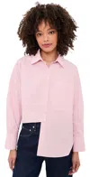 Secular Carter Button Down Shirt Pink Stripe In Pink