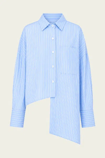 Secular Carter Shirt In Blue Stripe