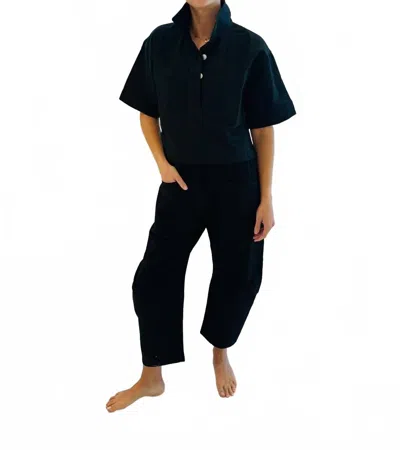 Secular Jane Short Sleeve Shirt In Black