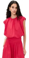 Secular Lya Relaxed Shirt In Red In Red