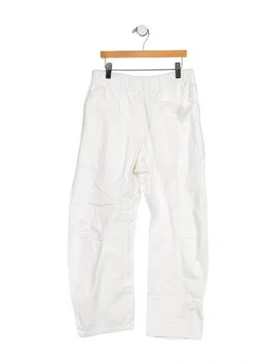 Pre-owned Secular Mid-rise Straight Leg Jeans In White