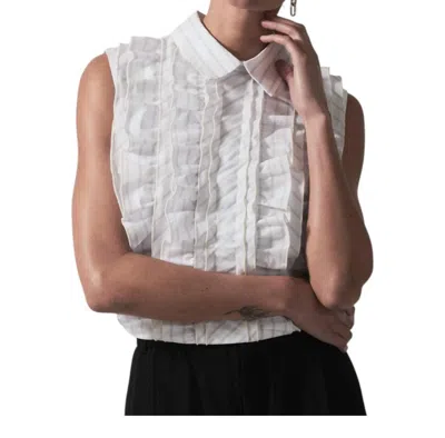 Secular Mirabel Shirt Blouse In White Stripe