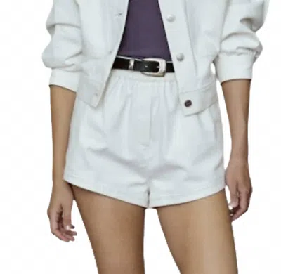 Secular Parker High Waist Denim Shorts In White