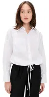 Secular Romi Button Down Shirt White In White