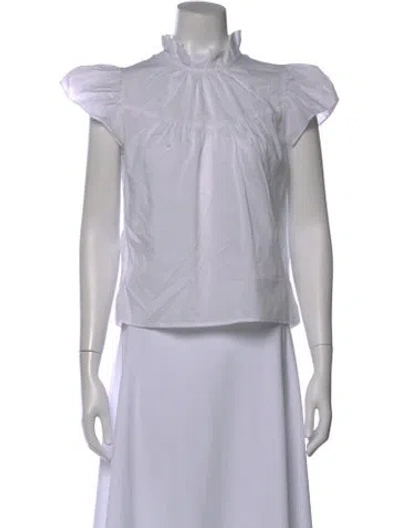 Pre-owned Secular Short Sleeve Blouse In Gray