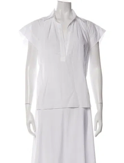Pre-owned Secular Short Sleeve Blouse W/ Tags In White
