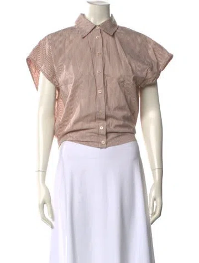 Pre-owned Secular Short Sleeve Crop Top In Multi