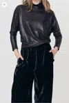 Secular Tabitha Dolman Top In Black Sequin