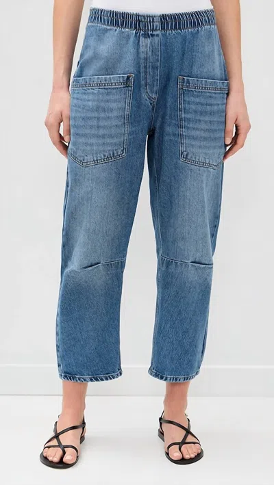 Secular Travis Denim Pants In Vintage Wash In Blue