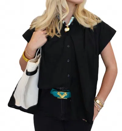 Secular Trinity Button Top In Black