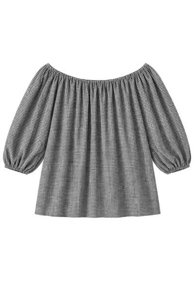 Secular Women's Cooper Off Shoulder Top In Black/white In Multi