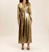 S'edge Adair Long Sleeve Dress In Bronze In Gold