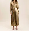 S'edge Adair Long Sleeve Dress In Bronze In Gold