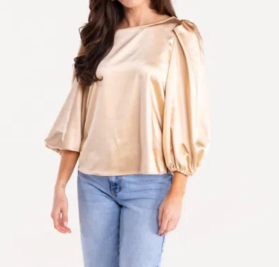 S'edge Angelic Rockefeller Top In Champagne In White
