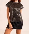 S'edge Astor Top In Sequins In Gold
