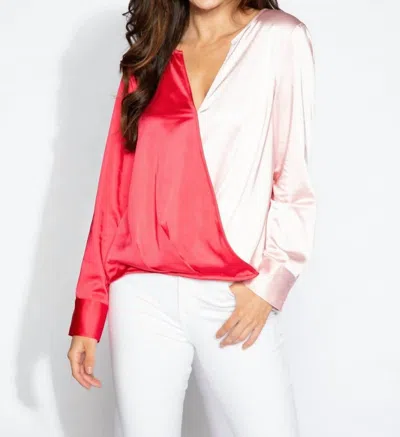 S'edge Astrid Top In Pinks In Multi