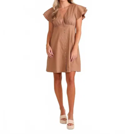 S'edge Bennet Mini Dress In Dune In Brown