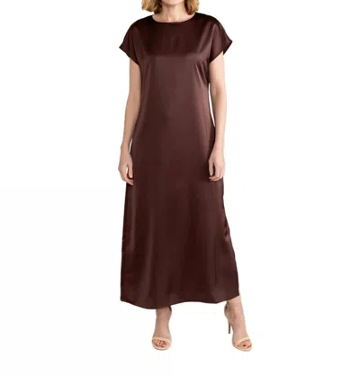 S'edge Beth Dress In Chocolate In Gold