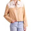 S'edge Bristol Leather Jacket In Gingerbread