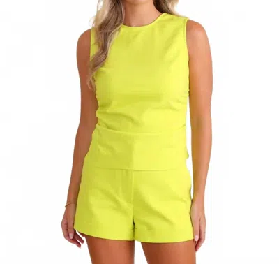 S'edge Jett Tank Top In Cactus In Yellow
