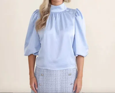 S'edge Carmen Top In Cornflower In Blue
