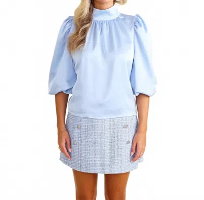 S'edge Carmen Top In Cornflower In Blue