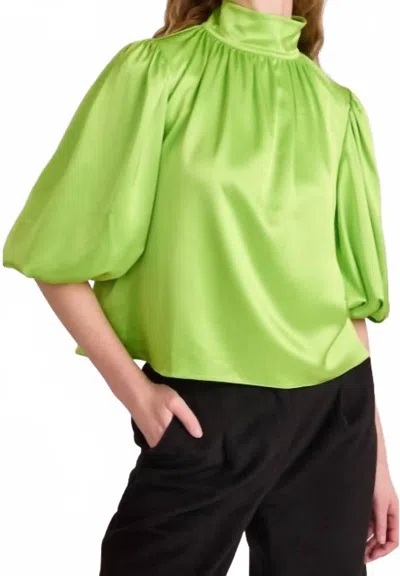 S'edge Carmen Top In Lime In Green