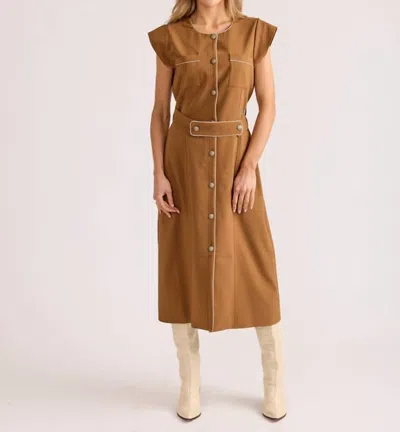S'edge Collie Midi Dress In Toffee In Brown