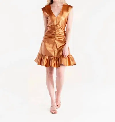 S'edge Danielle Dress In Copper In Orange