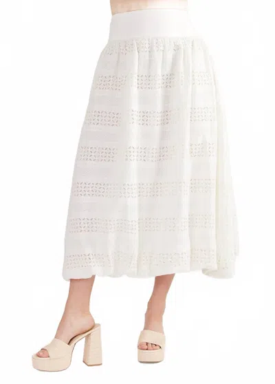 S'edge Dody Skirt In Washed White
