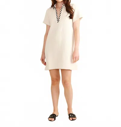 S'EDGE HARTFORD V NECK MINI DRESS IN IVORY