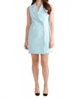 S'edge James Sleeveless Mini Dress In Ocean Breeze In Blue