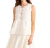 S'edge Jewel Tank Top In Bone In Beige