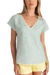 S'edge Lemon Tweed Top In Starlet Tweed In Multi