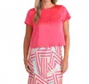 S'edge Mae Top In Pink In Red