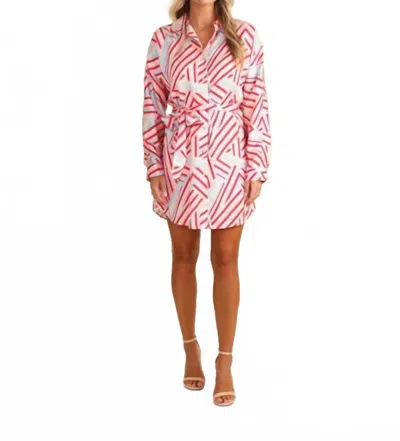S'edge Margaret Button Down Dress In Art Basel In Pink