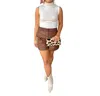 S'edge Maria Short In Chocolate In Gold