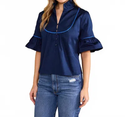 S'edge Meredith Top In Navy In Blue