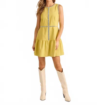 S'edge Murphy Dress In Moss In Yellow