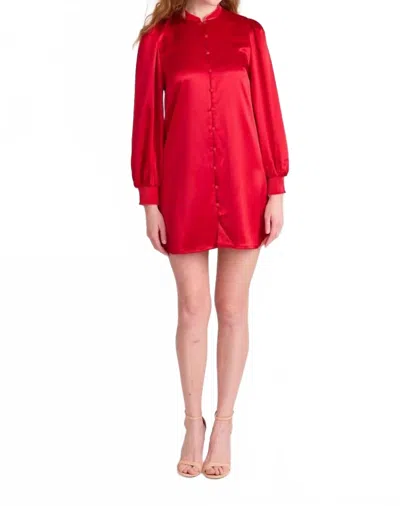 S'edge Normandy Mini Dress In Lipstick In Red