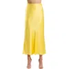 S'edge Rhodes Maxi Silk Skirt In Lemon Drop In Yellow
