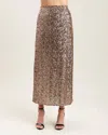 S'edge Rhodes Midi Skirt In Bronze In Gold