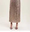 S'edge Rhodes Midi Skirt In Bronze In Gold