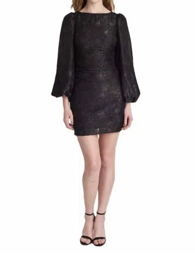 S'edge Rothschild Mini Dress In Onyx Floral In Black