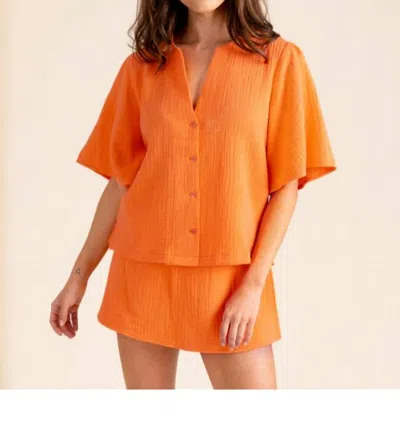 S'edge Rowan Top In Guava In Multi