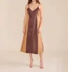S'edge Sarah Midi Dress In Chocolate In Gold