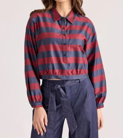S'edge Sean Top In Vineyard Stripe In Multi