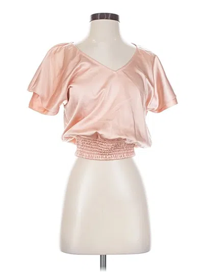 Pre-owned S'edge Short Sleeve Blouse In Pink
