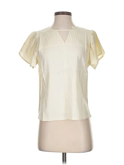 S'edge Short Sleeve Blouse In White
